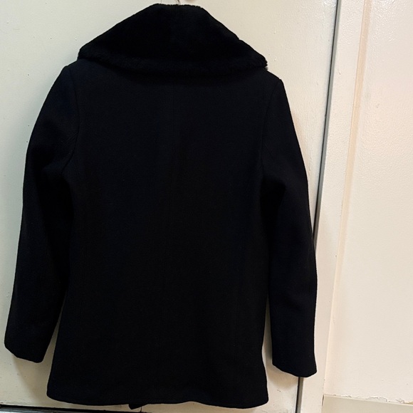 Men's Black Double-Breasted Coat - Picture 2 of 15